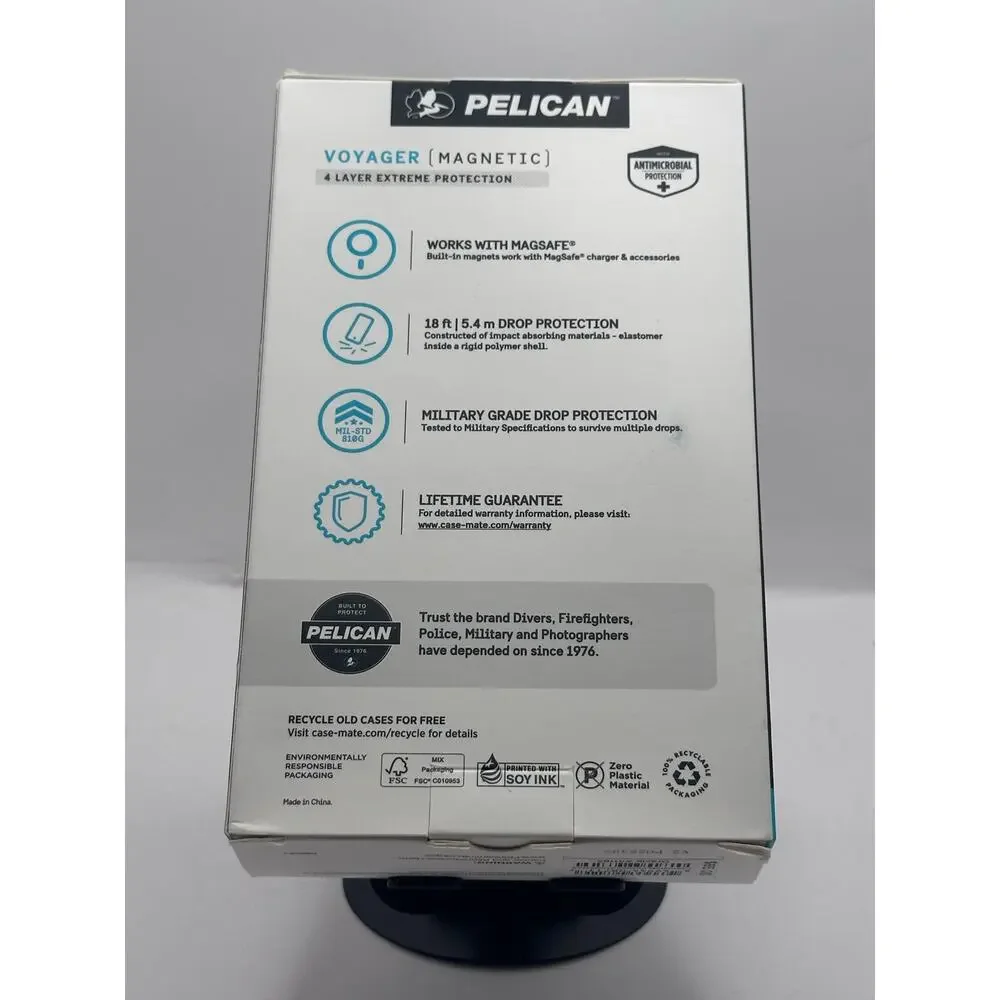 Pelican Voyager Magnetic Ultra Clear iPhone 15 Pro Max MagSafe Case NWT